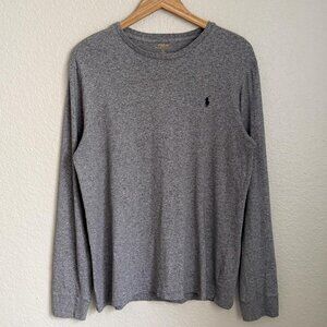 Polo Ralph Lauren Heather Grey Men's Cotton Long Sleeve Shirt
